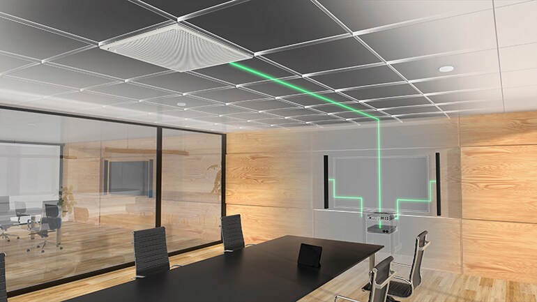 Illustration showing ADECIA devices connected via network