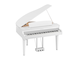 Diagonal side view of the Yamaha Clavinova CLP-895GPWH