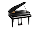 Diagonal side view of the Yamaha Clavinova CLP-895GP