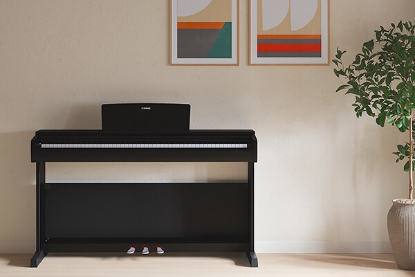 An ARIUS piano that blends in well in living rooms